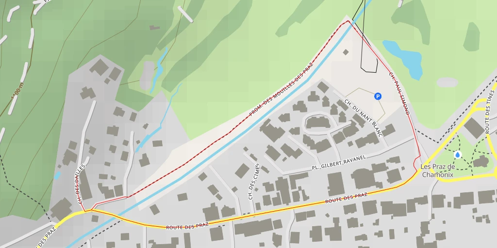 Carte de l'itinéraire :  Chemin des Dailles - Chemin des Dailles