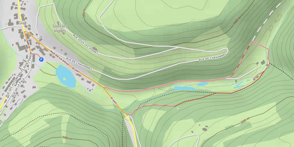 Map of the trail for La Papeterie - Rue de Chavannes