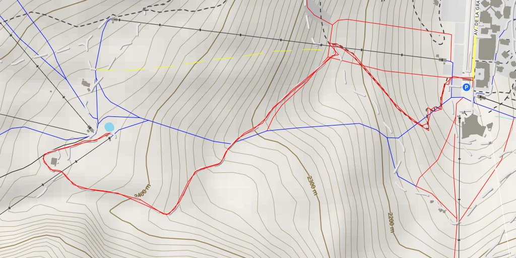 Map of the trail for Col des Vés - Tarte à Lognan