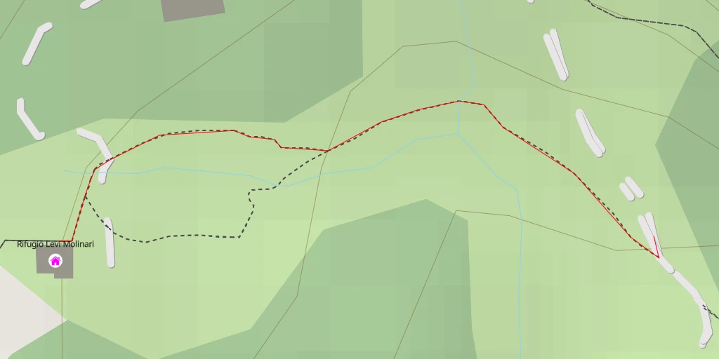 Map of the trail for Rifugio Levi Molinari