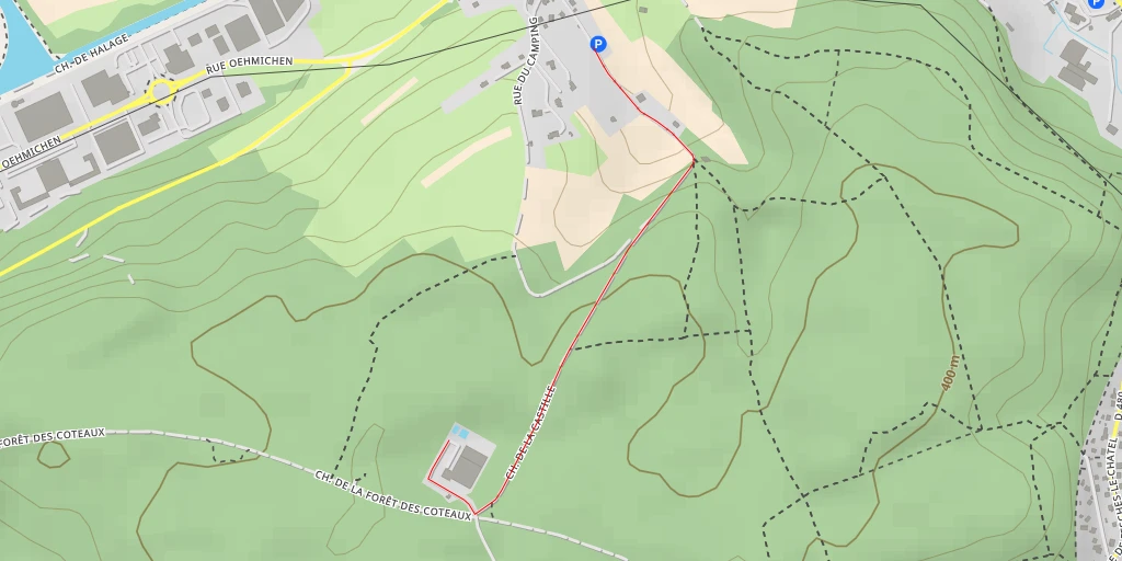 Map of the trail for Chemin de la Forêt des Coteaux - Chemin de la Forêt des Coteaux