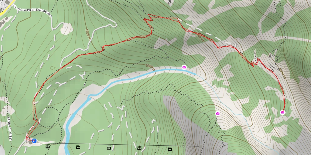 Map of the trail for Point de vue sur la Mer de Glace