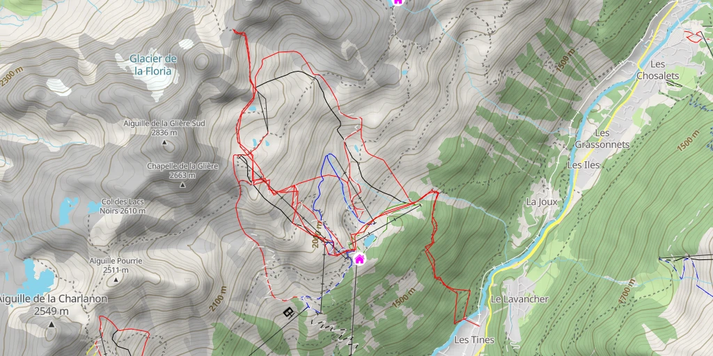 Map of the trail for Pointe Gaspard