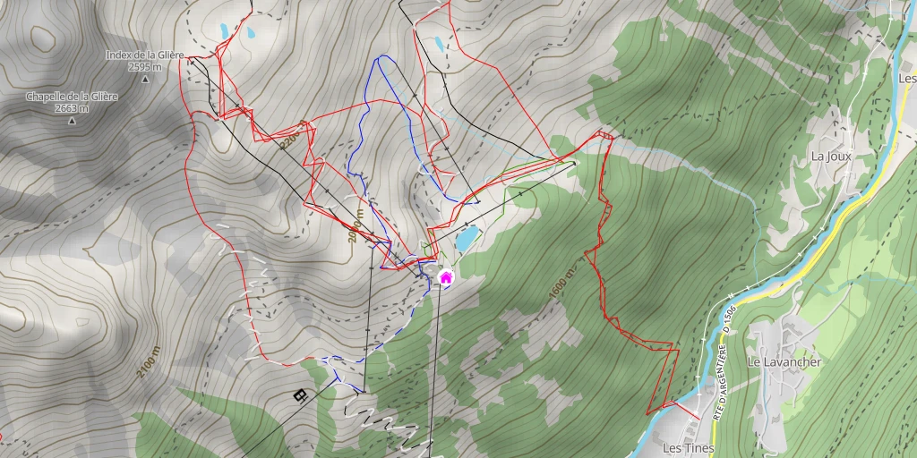 Carte de l'itinéraire :  Photopoint - Retour Via Ferrata