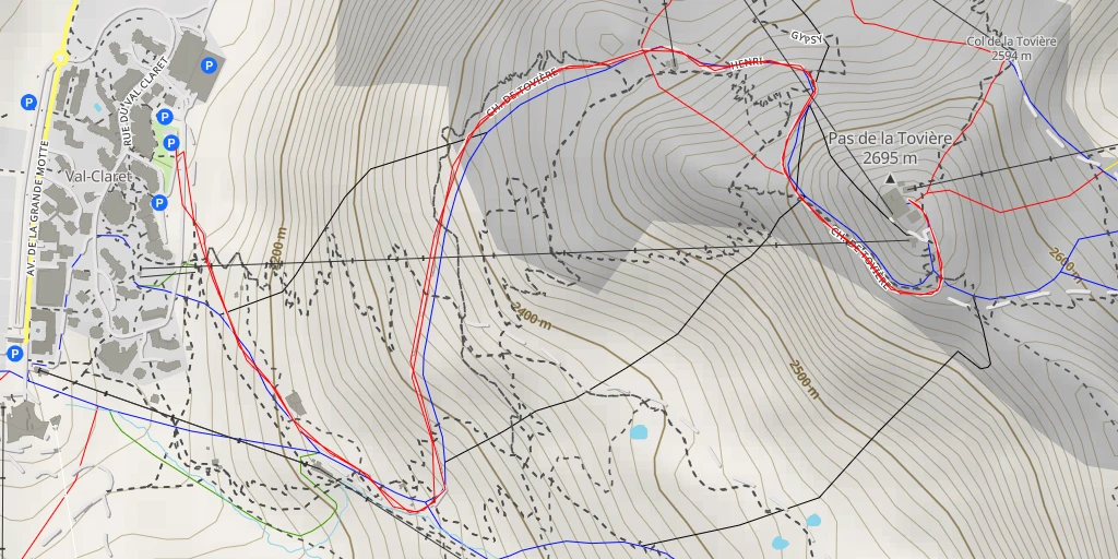 Map of the trail for Terrasse Tovière