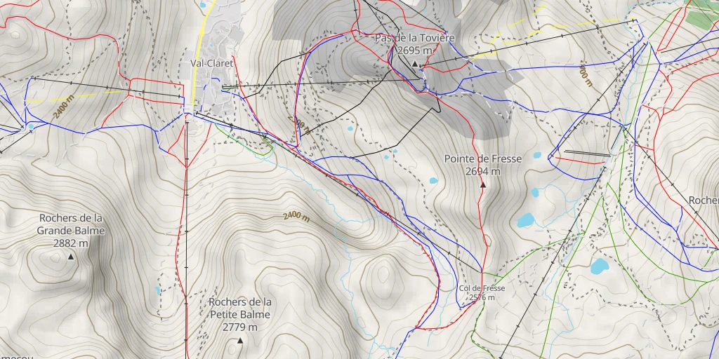 Map of the trail for Pointe de Fresse