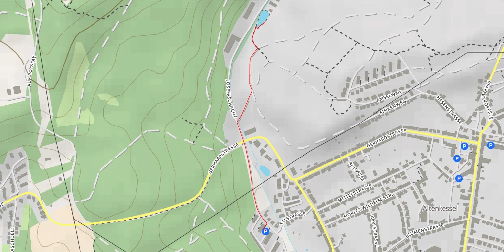 Map of the trail for Josefaschacht - Saarbrücken