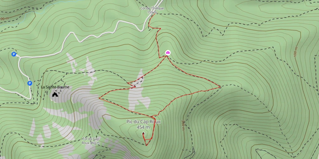 Map of the trail for Pic du Cap Roux