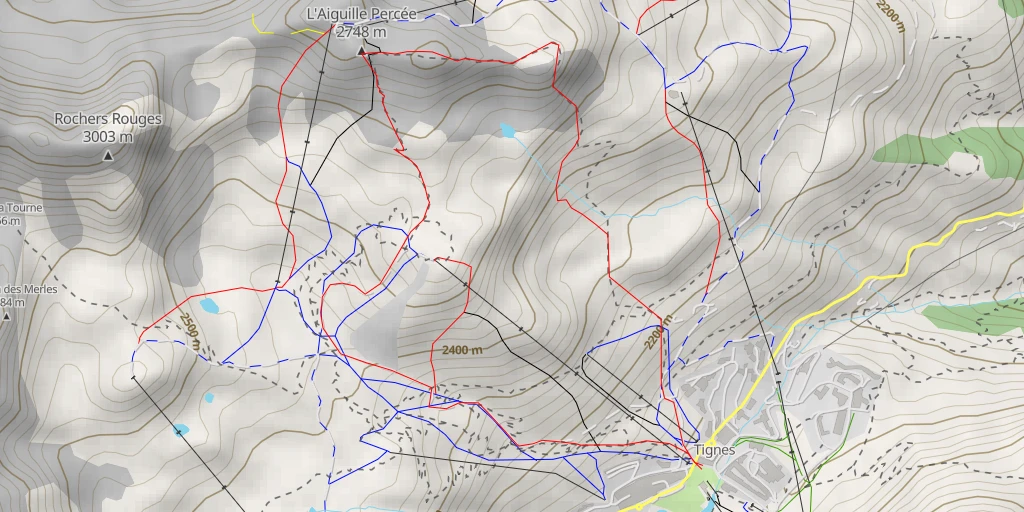 Map of the trail for L'Aiguille Percée