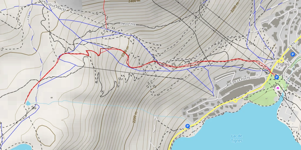 Map of the trail for Merles - Tarte à Lognan