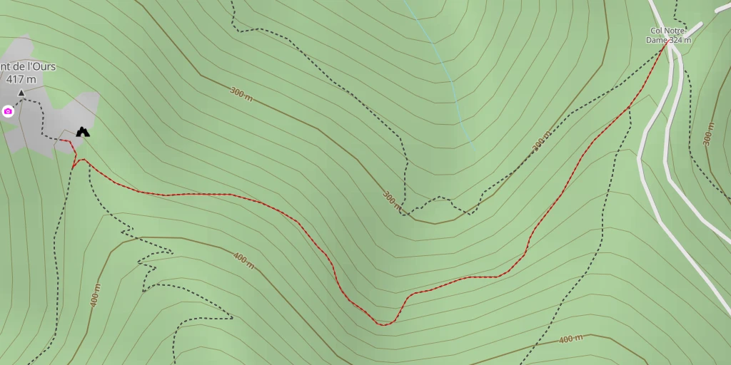 Map of the trail for Dent de l'Ours