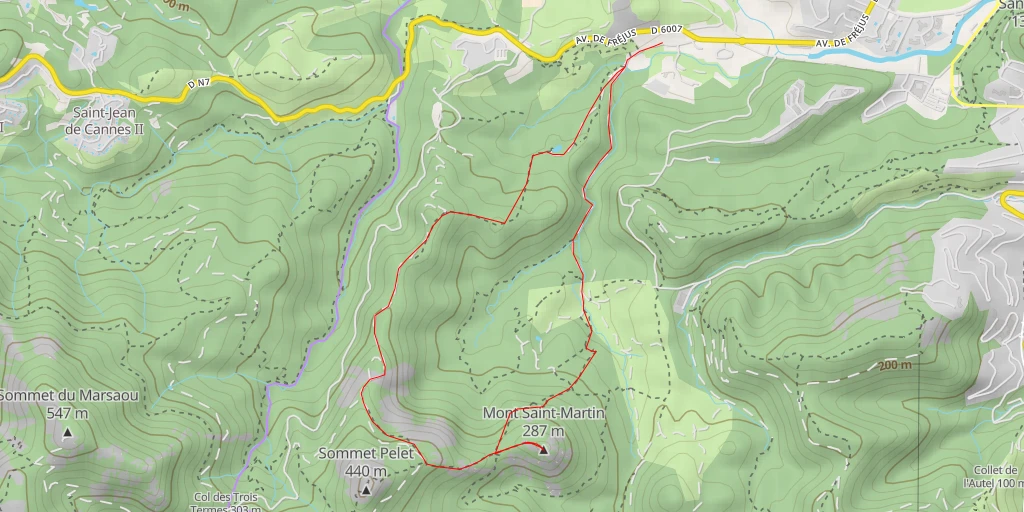 Map of the trail for Mont Saint-Martin