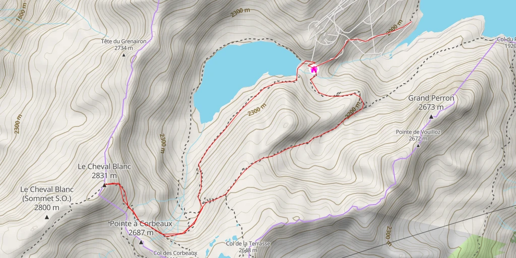 Map of the trail for Le Cheval Blanc