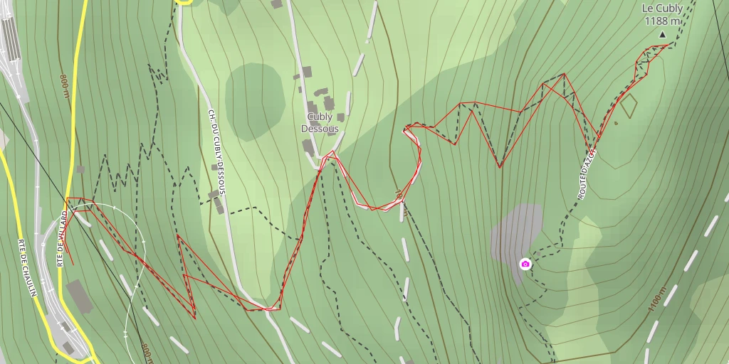 Map of the trail for Le Cubly