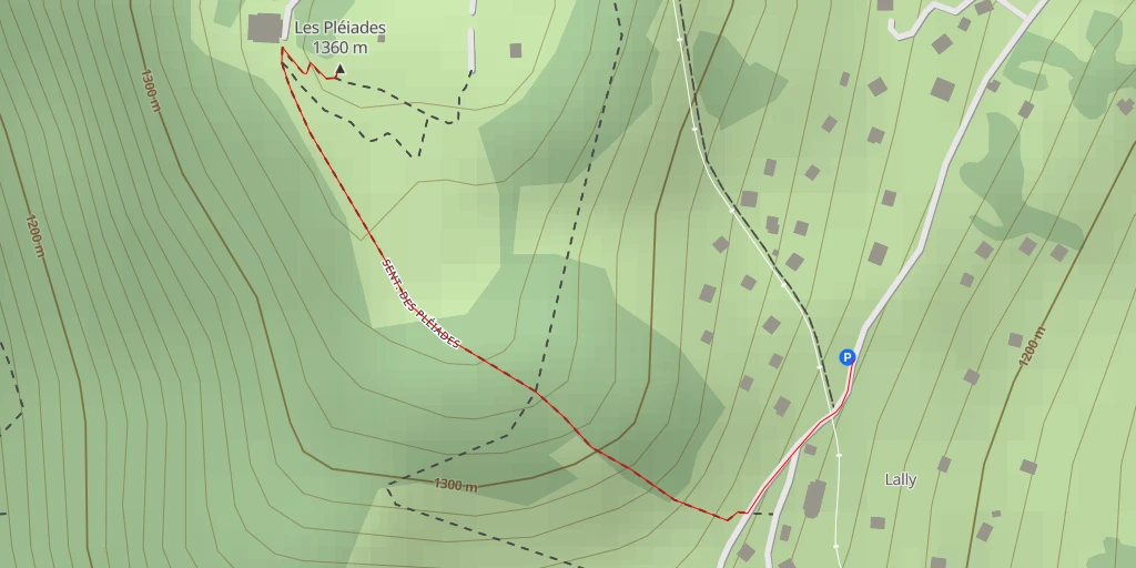 Map of the trail for Les Pléiades