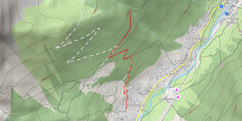 Map of the trail for 248 - Chemin de Loriaz