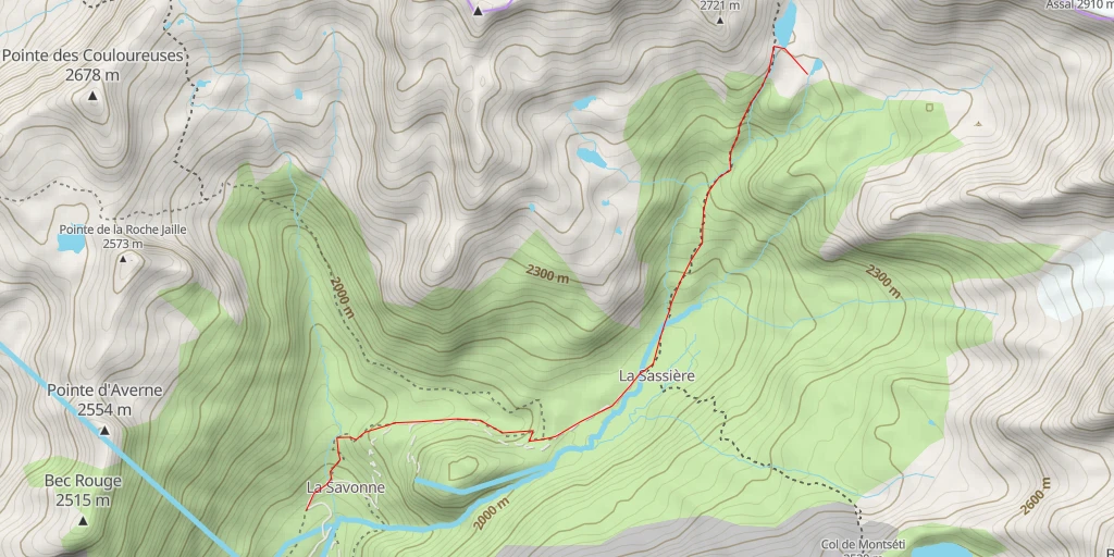 Map of the trail for Petit Lac du Petit