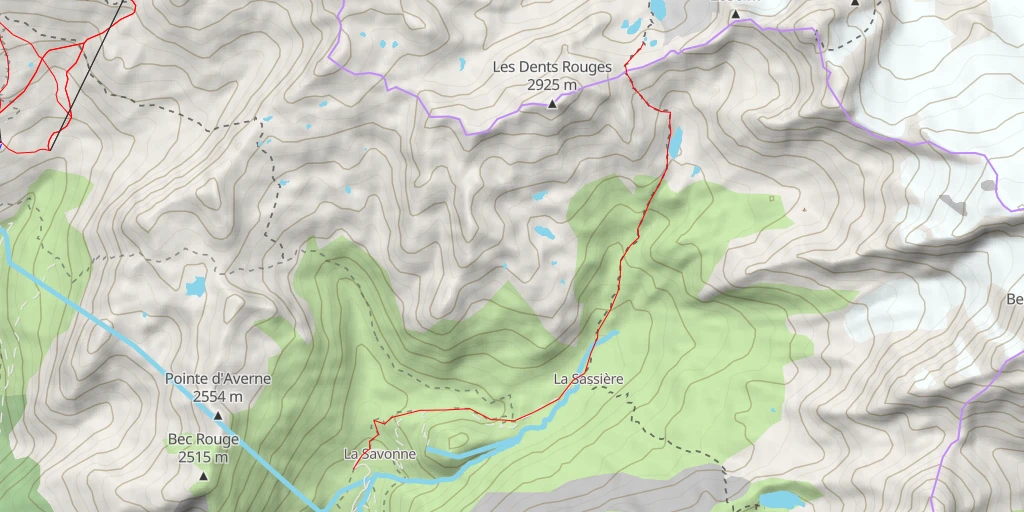 Carte de l'itinéraire :  La Thuile