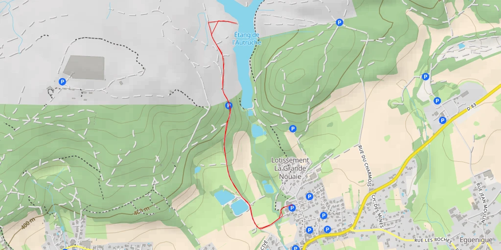 Map of the trail for Étang de l'Autruche