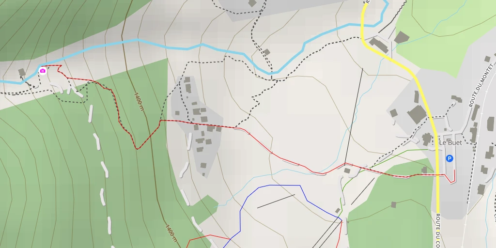 Map of the trail for Cascade de Bérard