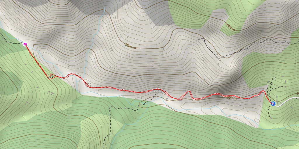 Map of the trail for Trou des Corneilles