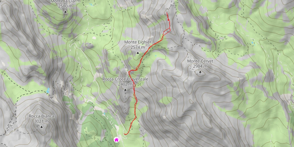 Carte de l'itinéraire :  Monte Freide