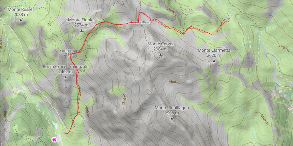 Carte de l'itinéraire :  Grange Mirone