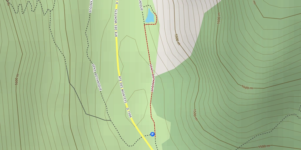 Carte de l'itinéraire :  Sentier Botanique - Sentier Botanique