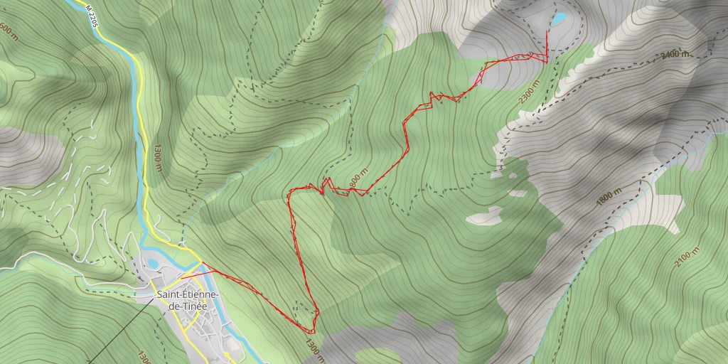 Map of the trail for Lac Petrus