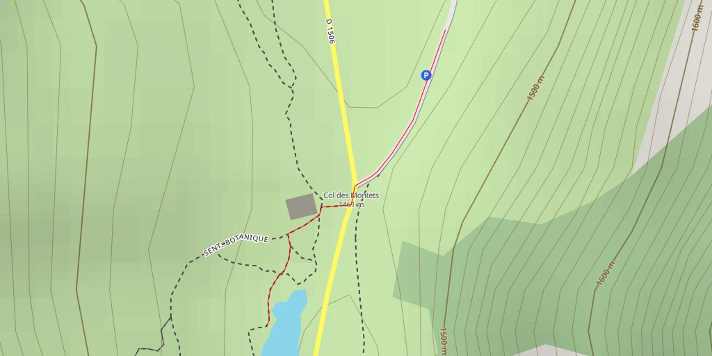 Map of the trail for Sentier Botanique - Sentier Botanique