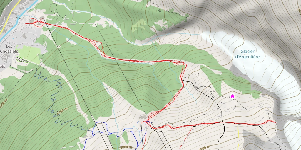 Map of the trail for Prise d'eau Émosson