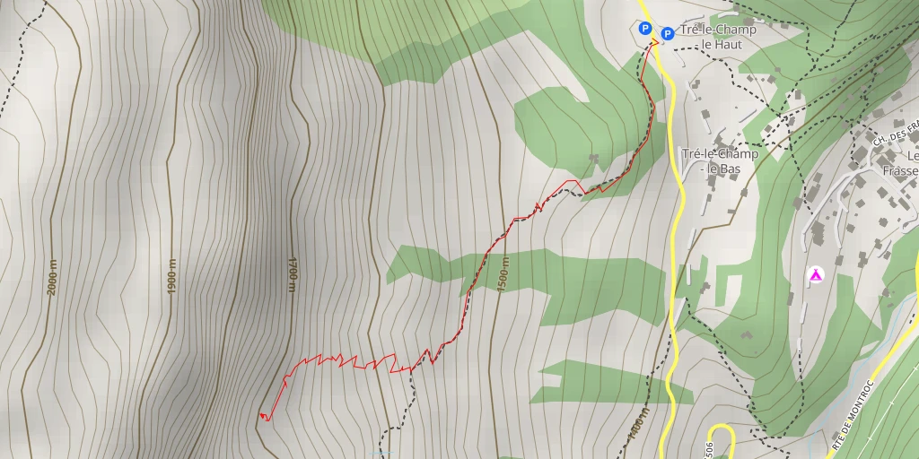 Map of the trail for Les Chéserys Lady