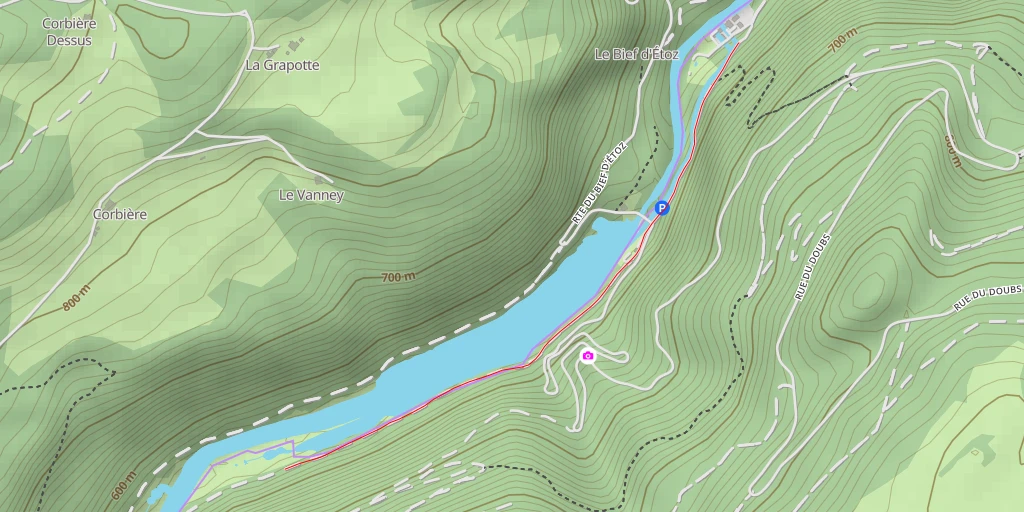 Map of the trail for Le Cerneux Crétin