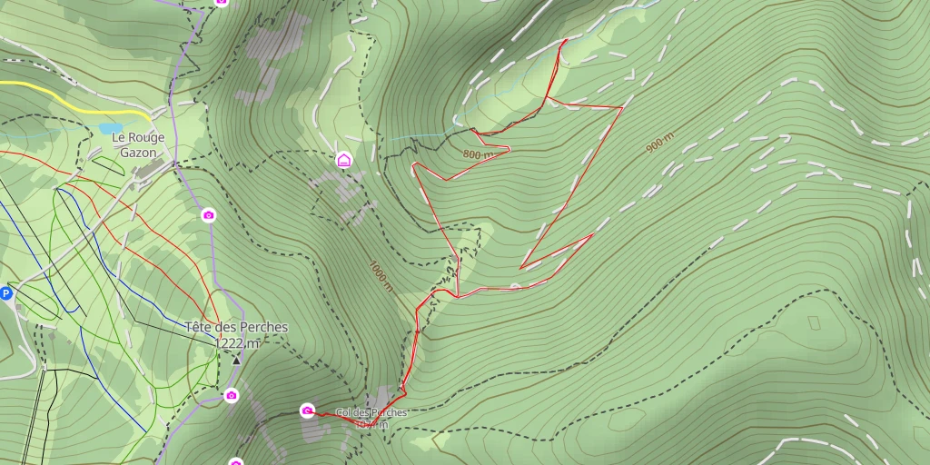 Map of the trail for Route de Rouge Gazon