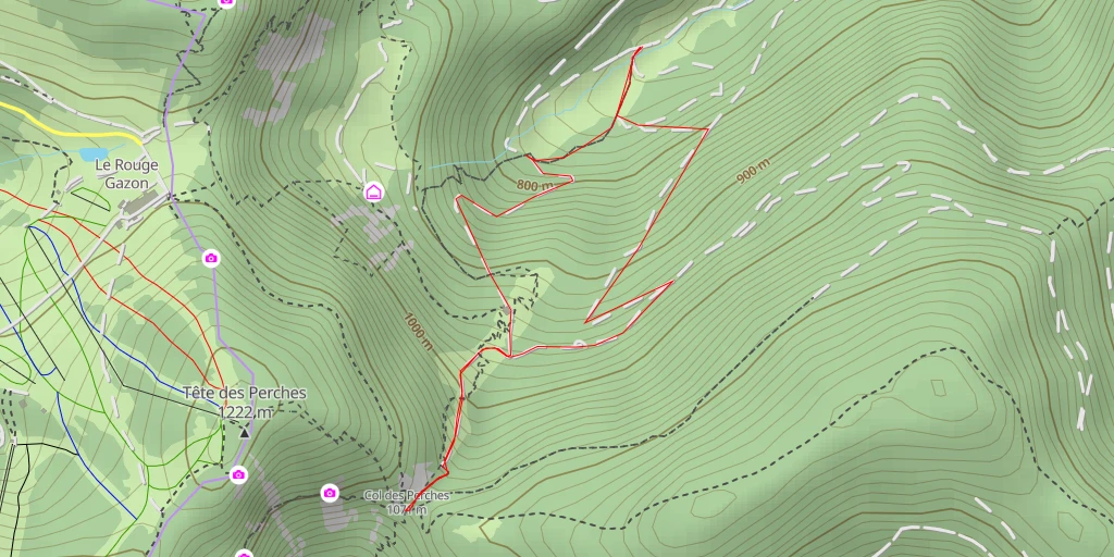 Map of the trail for Col des Perches