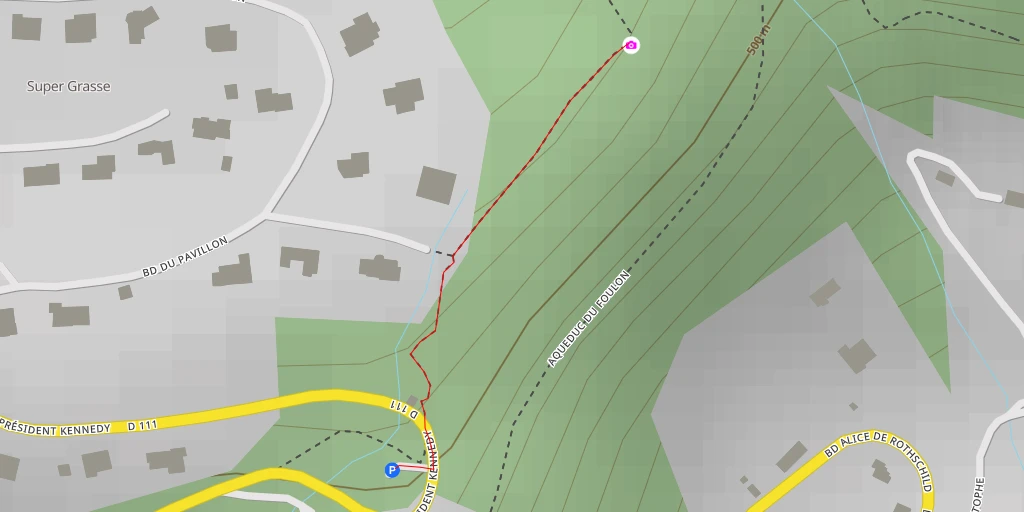 Map of the trail for Sentier Touristique de la Corniche - Grasse