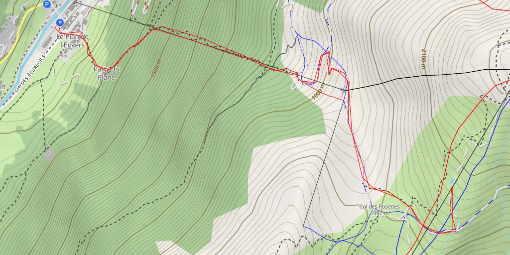 Map of the trail for 490 - Chevreuils