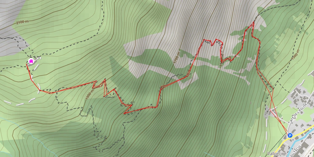 Carte de l'itinéraire :  Refuge de Loriaz