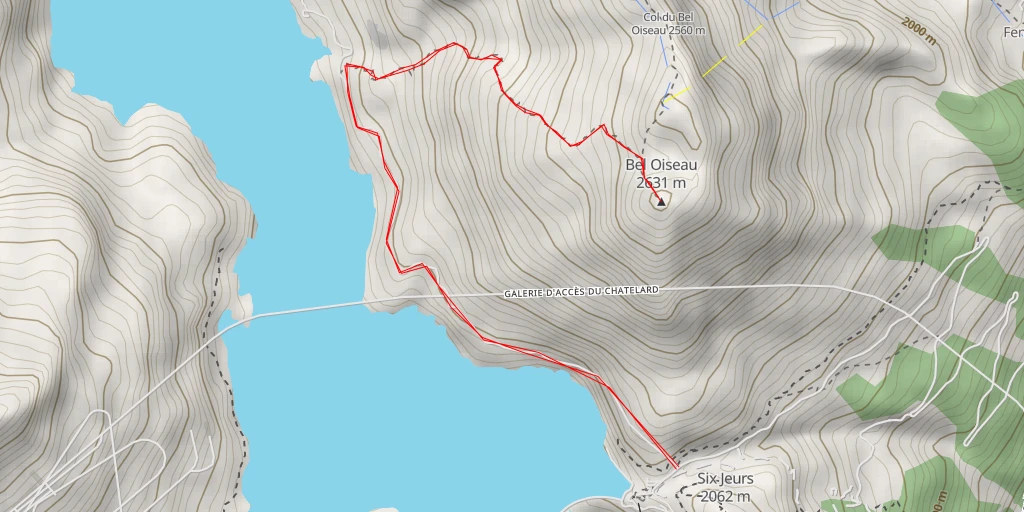 Map of the trail for Bel Oiseau