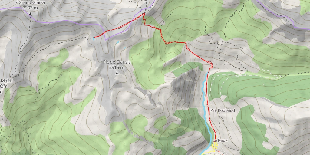 Map of the trail for 05460 - Abriès-Ristolas