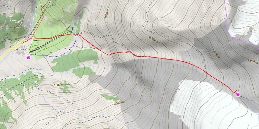 Map of the trail for Refuge Albert 1er