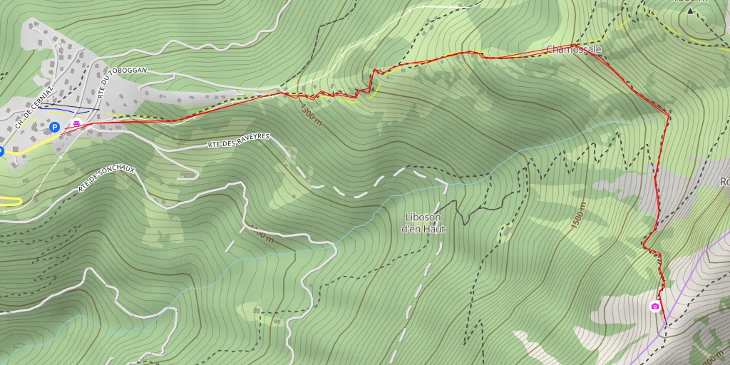 Map of the trail for Sautodoz