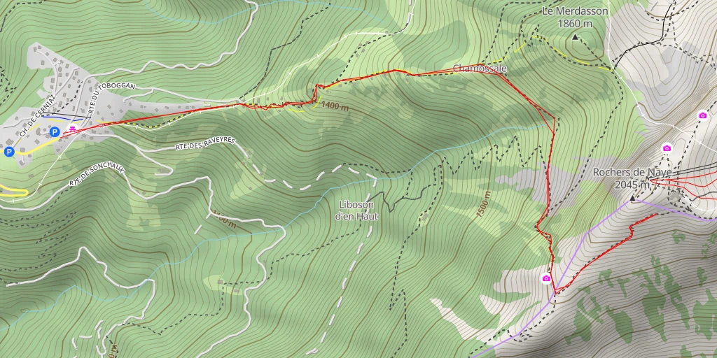 Map of the trail for Décollage