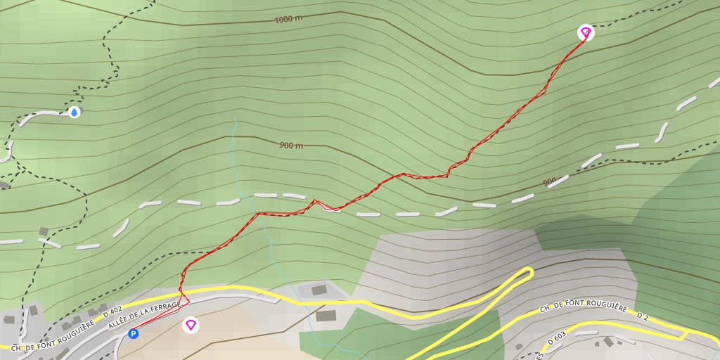 Map of the trail for Gréolières 300