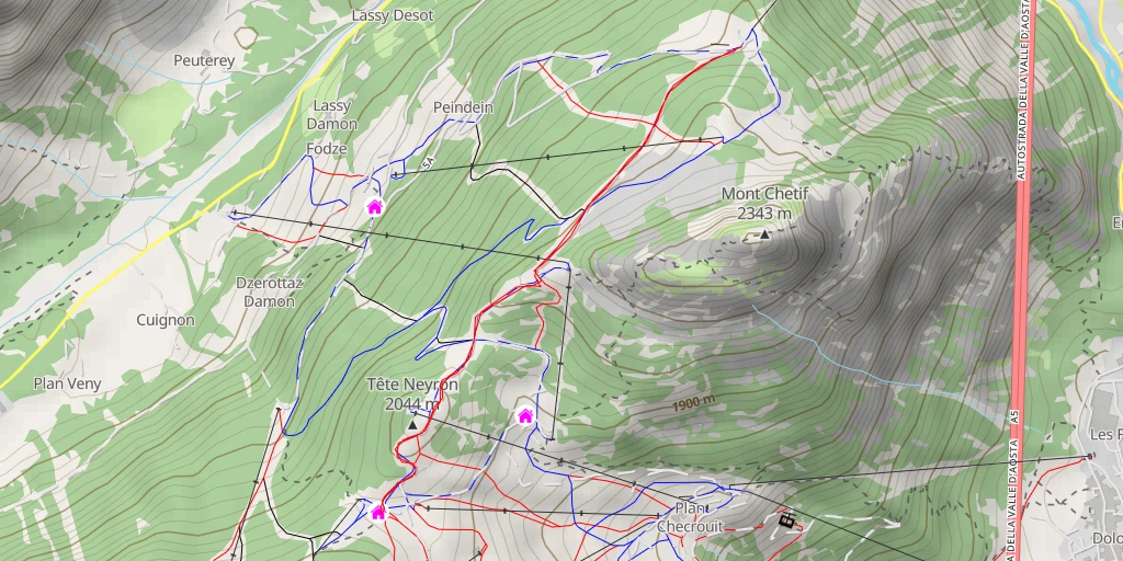 Carte de l'itinéraire :  Rifugio - Restaurante Maison Vieille