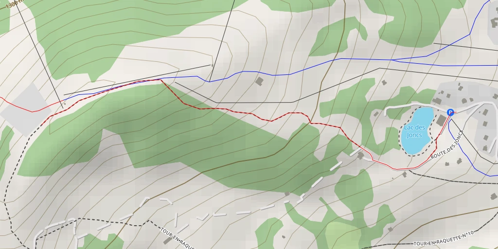 Map of the trail for Tour en raquette n°10