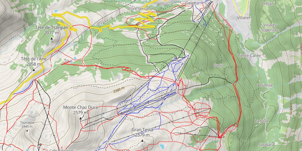 Carte de l'itinéraire :  Strada statale 26 della Valle d'Aosta - Strada statale 26 della Valle d'Aosta