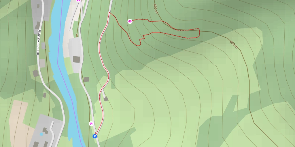 Map of the trail for Rocher du Singe