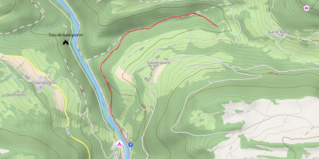 Map of the trail for Chute du Bief