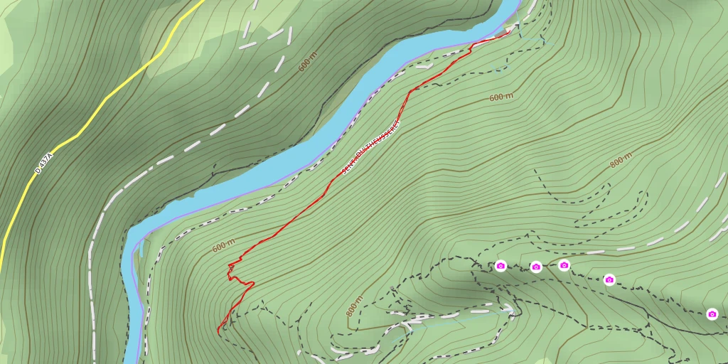 Map of the trail for Sentier de la Chouette